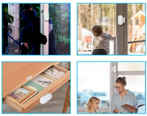 INF Dør og vinduer Alarmsensor Hvit