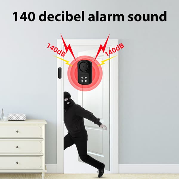 INF Alarmsensor for dører og vinduer IP67 vanntett Sort