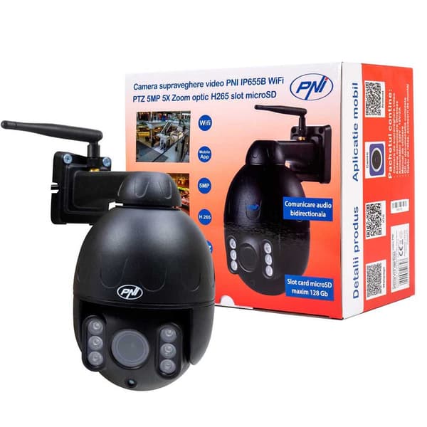 Pni Ip-säkerhetskamera Full Hd Med Mörkerseende Ip655b Svart