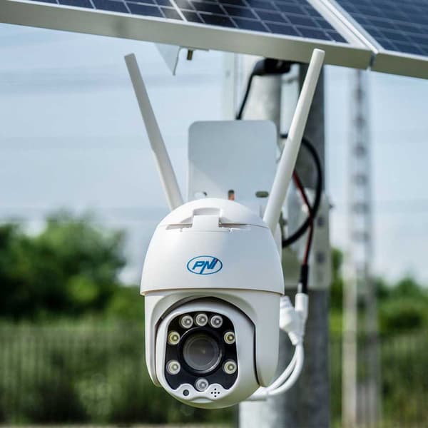 Pni Cámara Seguridad Con Panel Solar Ip60 Valkoinen