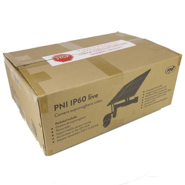 Pni Cámara Seguridad Con Panel Solar Ip60 Valkoinen