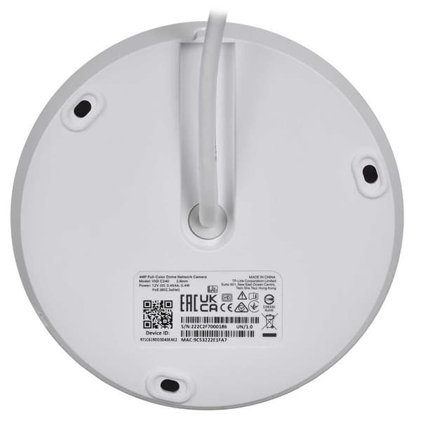 Tp-link Ip Wifi Kamera Full-color Dome 4mp Hopeinen
