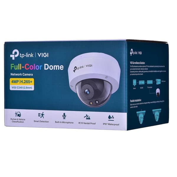 Tp-link Ip Wifi Kamera Full-color Dome 4mp Hopeinen