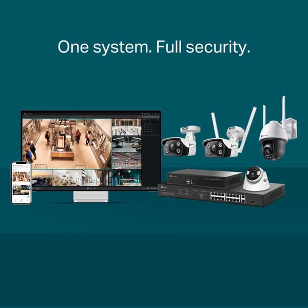 Tp-link Ip Wifi Kamera Full-color Turret 4 Mm 4mp Hopeinen