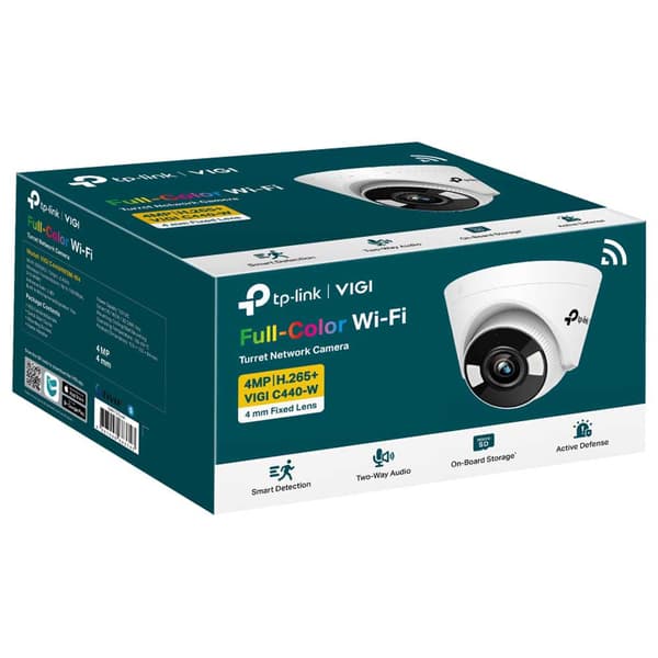 Tp-link Ip Wifi Kamera Full-color Turret 4 Mm 4mp Hopeinen