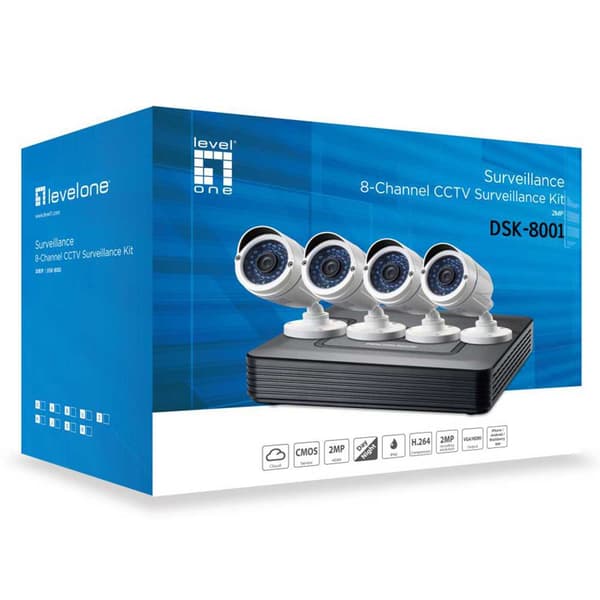 Level One Videoovervågningssæt Dsk-8001 Transparent
