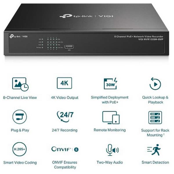 Tp-link Netværks Videooptager Nvr1008h-8mp