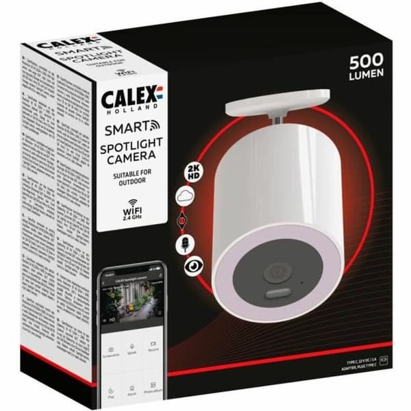 Videokamera til overvågning Calex Spotlight Security