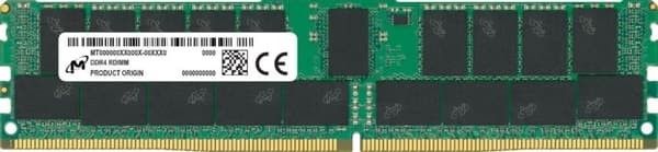 Serverhukommelsesmodul ddr4 (64gb, rdimm/ecc, 3200 mhz, cl 22, 1,2 v, mta36asf8g72pz-3g2r), Micron