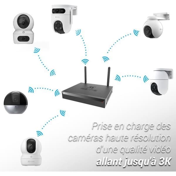 Trådlös NVR - EZVIZ - X5S - HDMI/VGA - Wi-Fi 100m - 8 TB - H.265 - ONVIF