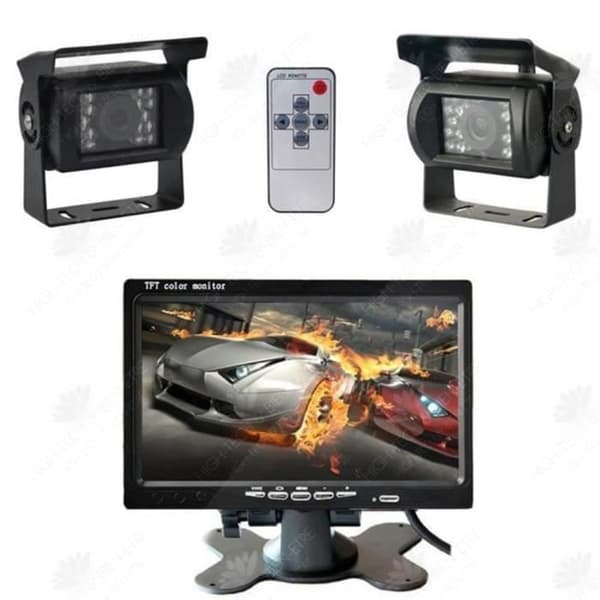 HTBE® 7-tums LCD-skärm för bil Tvåvägs High Definition Night Vision 9-36V bred spänning Ljus färg