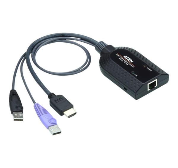 Aten, USB HDMI Virtual Media KVM -sovitinkaapeli (tuki älykortinlukijaa ja äänen upottamista)