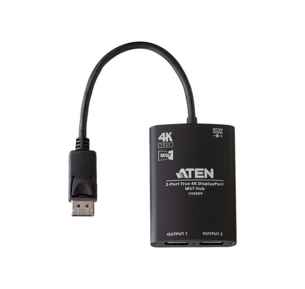 Aten, DP til DP, DisplayPort til 2 DisplayPort, VS92DP-AT