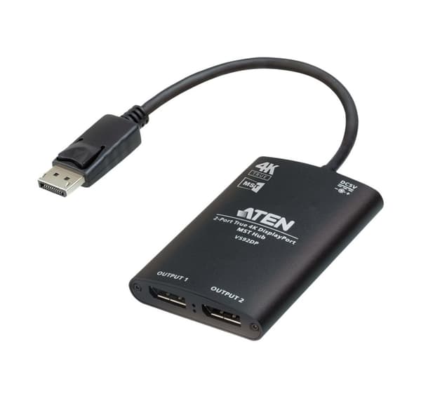 Aten, DP til DP, DisplayPort til 2 DisplayPort, VS92DP-AT