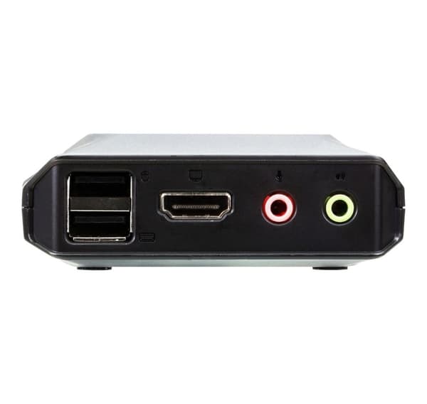 Aten, 2-ports USB 4K HDMI-kabel KVM-switch med fjärrportväljare, CS22H-AT