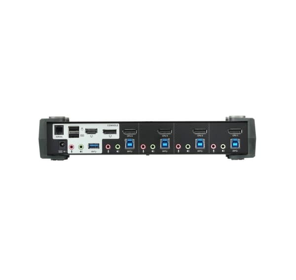 Aten, 4-ports USB3.0 4K DisplayPort KVMP-switch med indbygget MST-hub, CS1924M