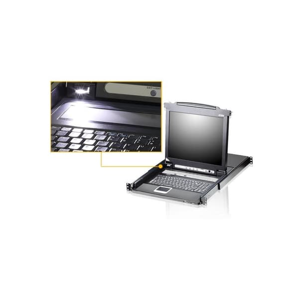 Aten, 8-ports PS/2-USB VGA 17" LCD KVM-switch med Daisy-Chain-port og USB Perifer Support, CL5708M