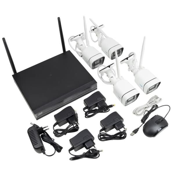 Övervakningskit - PNI - WiFi660 - 4 utomhuskameror - 8 kanaler - IP66 - 3MP