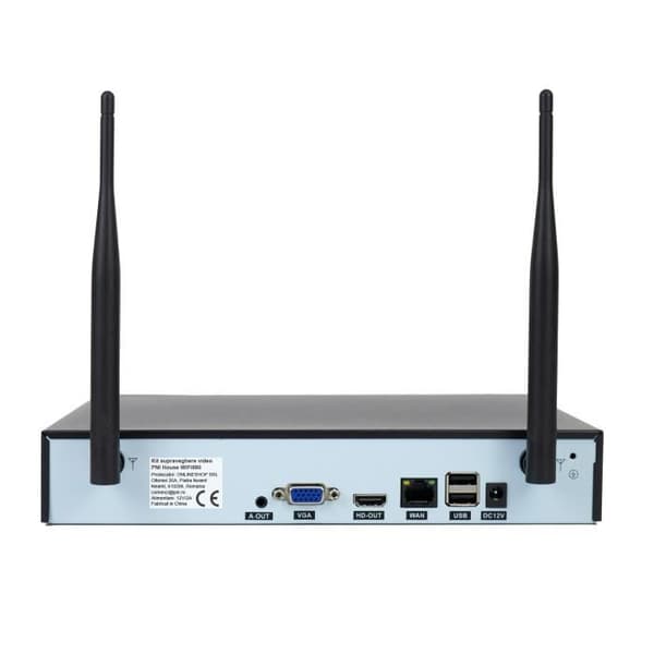 Övervakningskit - PNI - WiFi660 - 4 utomhuskameror - 8 kanaler - IP66 - 3MP