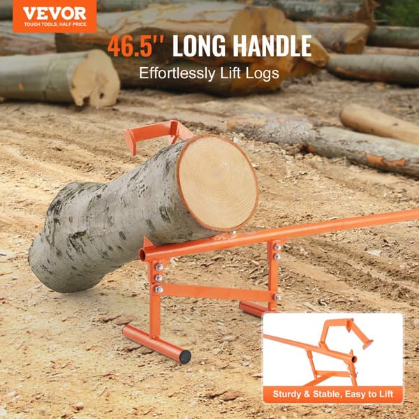 Log Lifter Værktøj, Kraftig Stål Konstruktion, Ergonomisk Håndtag, Maksimal Log Diameter 15 tommer
