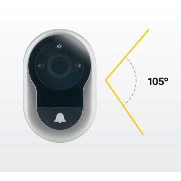 Digitalt titthål - YALE - DDV4500 - Inspelare - 4" LCD-skärm - Dörrtjocklek 38-110mm - Betraktningsvinkel 105°