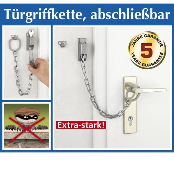 WENKO dörrkedja - Dörröppnare - Hemsäkerhet - Lämplig för metall- och glasdörrar