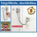 Miniatyrbild 3 av 4: WENKO dörrkedja - Dörröppnare - Hemsäkerhet - Lämplig för metall- och glasdörrar