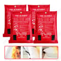 Miniatyrbild 1 av 4: TD 4-pack nödbrandfilt 100 x 100 cm Brandfilt för hemmet i glasfiber