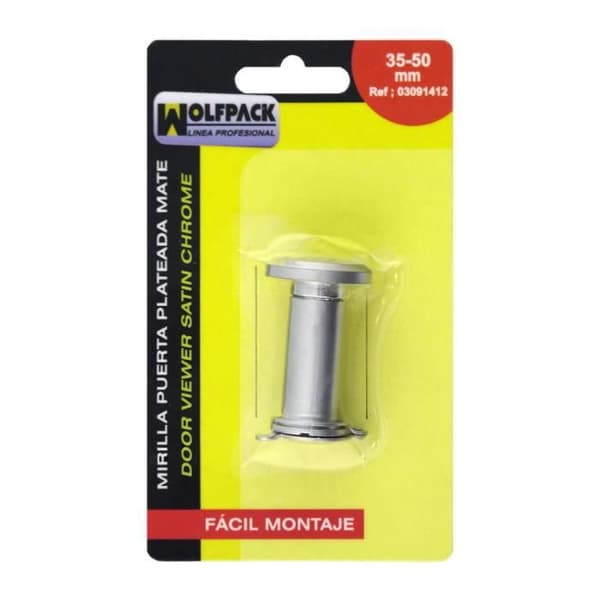 Mirilla Puerta 35-50 mm. Plateada Mate (blister 1 st)