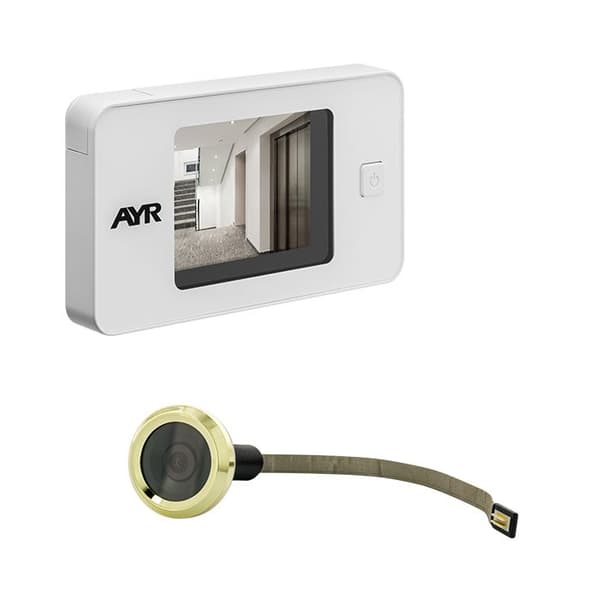 AYR - Digitalt titthål med kamera - Vit/Krom
