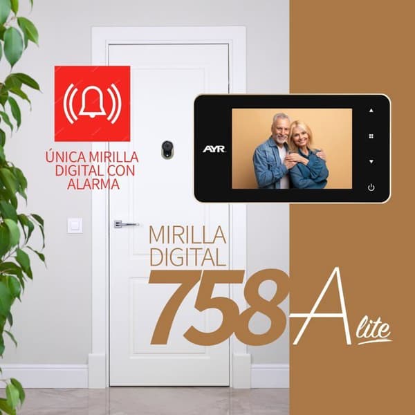Judas - ögon av dörr Ayr - AYR 758-A Lite - digital judas 758-A Lite med larm