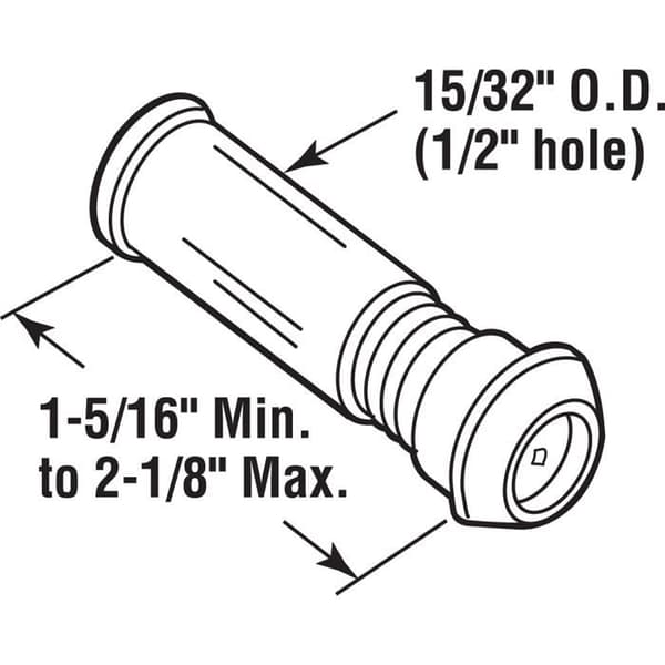 Judas - dörröga Prime-line - U 10347 - Produkter 1/5,1 cm 160 grader Judas, Borstat nickel, Massivt mässing