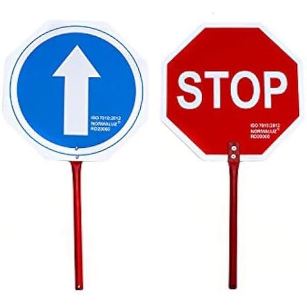 Palett av Stopp/Framsteg - NORMALUZ - RD20060 - Lackad metallhandtag - Vinylklistermärke - Diameter 30 cm