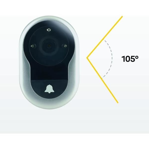 Yale 45-4500-1440-00-6001 Memory Plus 4500-Fångar bilder Visionneuse de Porte numérique, silver Svart, silver