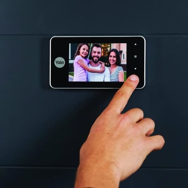 Yale 45-4500-1440-00-6001 Memory Plus 4500-Fångar bilder Visionneuse de Porte numérique, silver Svart, silver