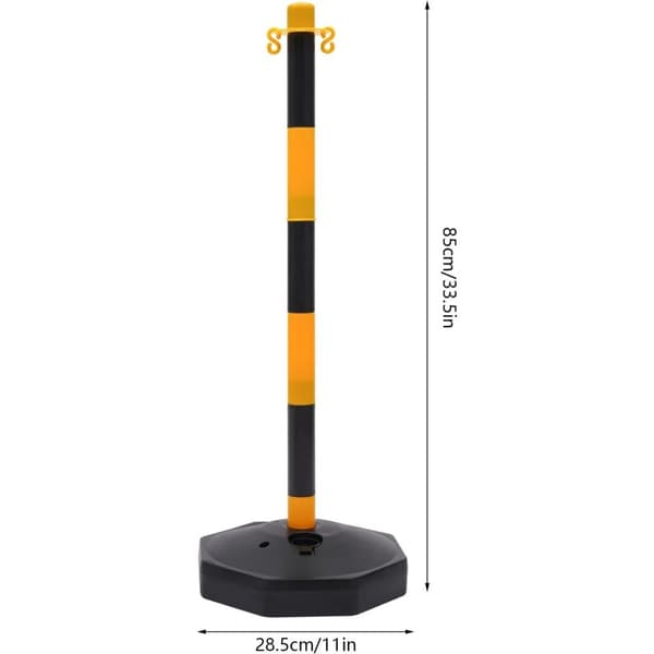 Interceptionsstænger, 85 cm højde, 2 m kædelængde,Gul