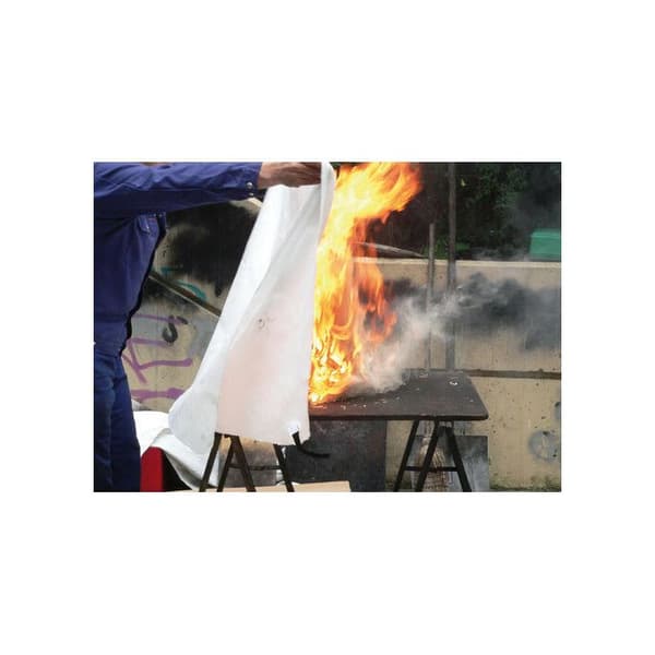 Brandsäkerhetsfilt - LAMPA - 100x100cm - Röd - Glasfiber - Engångsbruk