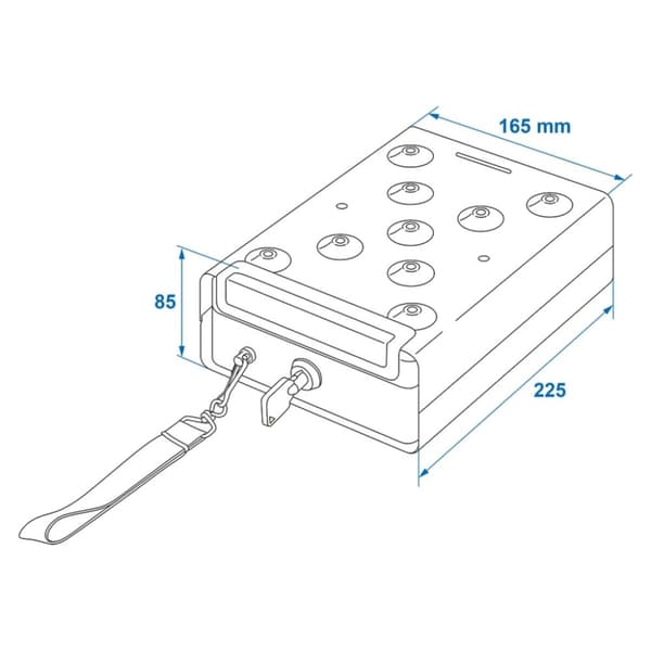 ProPlus Kassaskåp med hållare 225x165x85 mm stål