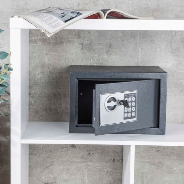 HI Safe med elektrisk lås mørkegrå 31x20x20 cm