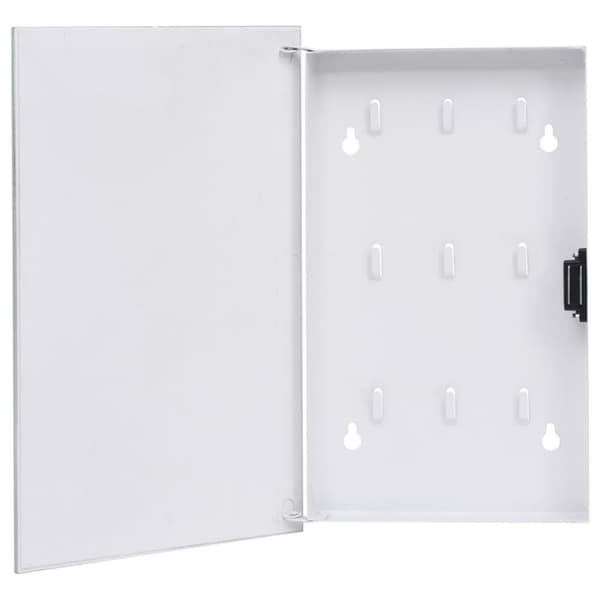 vidaXL Nyckelskåp med magnetisk tavla vit 30x20x5,5 cm