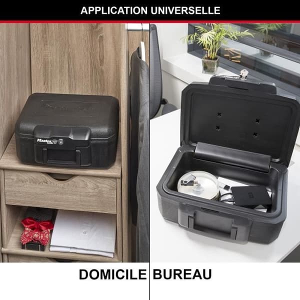 MASTER LOCK Transportabel brandfast säkerhetsbox - 5L - för dokument, USB, etc.