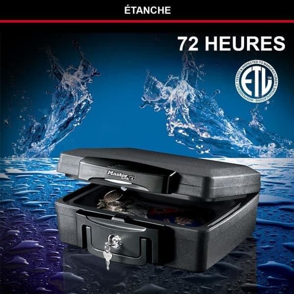 MASTER LOCK Säkerhetsfodral / Safe - Brandsäker och vattentät - Format S - 4,9L