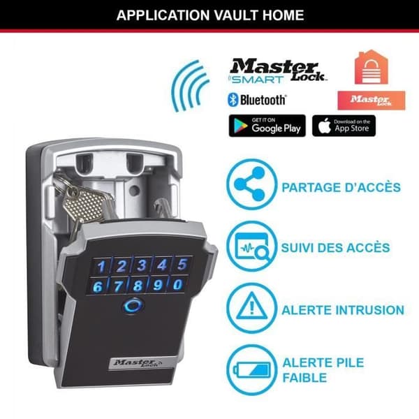 MASTER LOCK Säker Bluetooth-nyckellåda - L-storlek - Ansluten nyckellåda