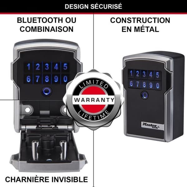 MASTER LOCK Säker Bluetooth-nyckellåda - L-storlek - Ansluten nyckellåda