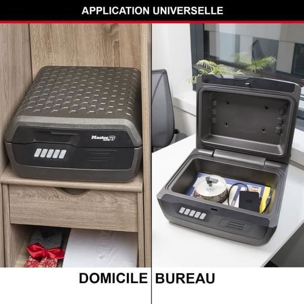 Brandsäkert säkerhetsfodral - MASTER LOCK - CHW30300EURHRO - Brandsäker och vattentät - Stor 10L - Elektronisk kostym