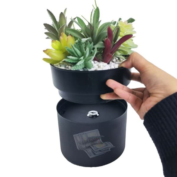 Blomst krukke Skjult Safe Lås Kasse Overraskelse Hemmelighed Hideaway Plante Stash Skjul Penge, Nøgler, Smykker Arrangør