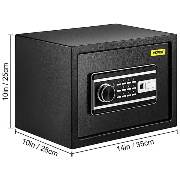 Digitaalisen Turvalukon Safe Box - 4 Lukitussysteemiä, Vahvaa Terästä & Sisäinen Matto