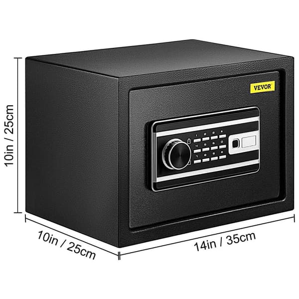 Digitaalisen Turvalukon Safe Box - 4 Lukitussysteemiä, Vahvaa Terästä & Sisäinen Matto
