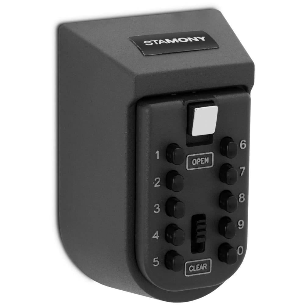 Stamony Nyckelgömma - Kombinationslås med 10 siffror - Väggmontering
