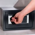 Miniatyrbild 4 av 4: XMTECH Electronic Steel Security Safe, med elektroniskt lås och 2 nödnycklar, 31x20x20cm, svart